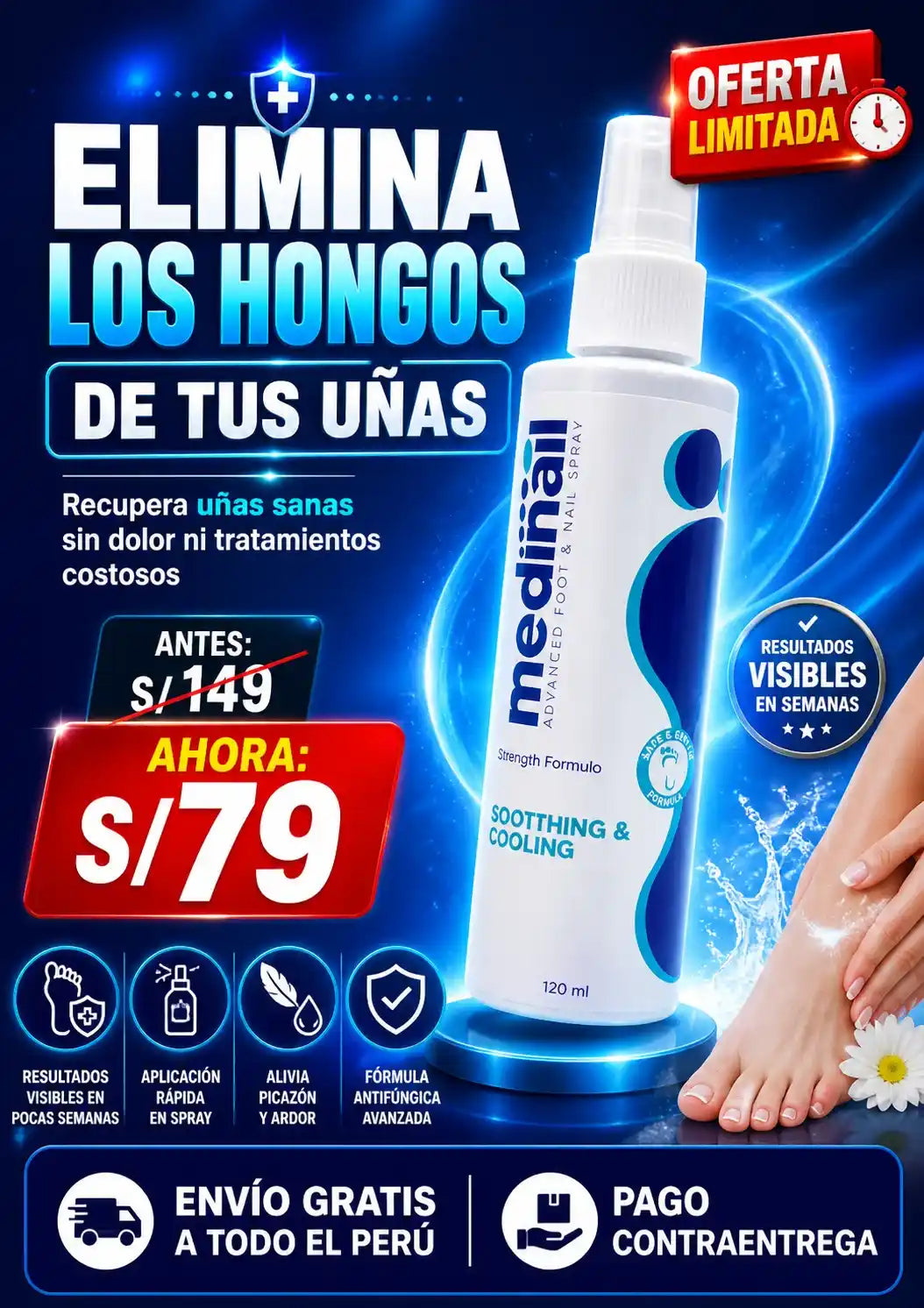 MEDINAIL - SPRAY PARA HOMGOS DEL PIEL